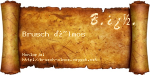 Brusch Álmos névjegykártya